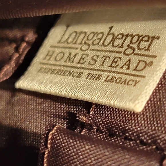 LONGABERGER ♡ Beautiful Vintage Multi Floral Brown Homestead Adj Crossbody Purse - Picture 11 of 17